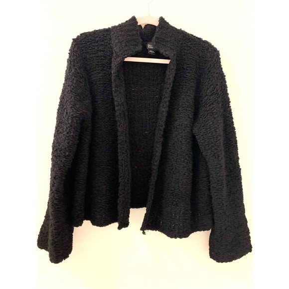 Eileen Fisher Sweaters - Eileen Fisher Wool Knit Open Front Cardigan Size Large